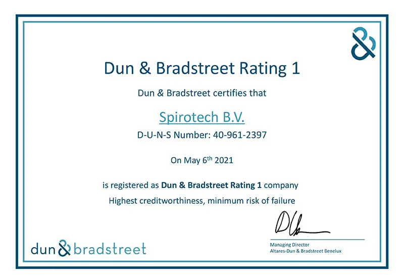 Spirotech - Dun & Bradstreet Rating 1